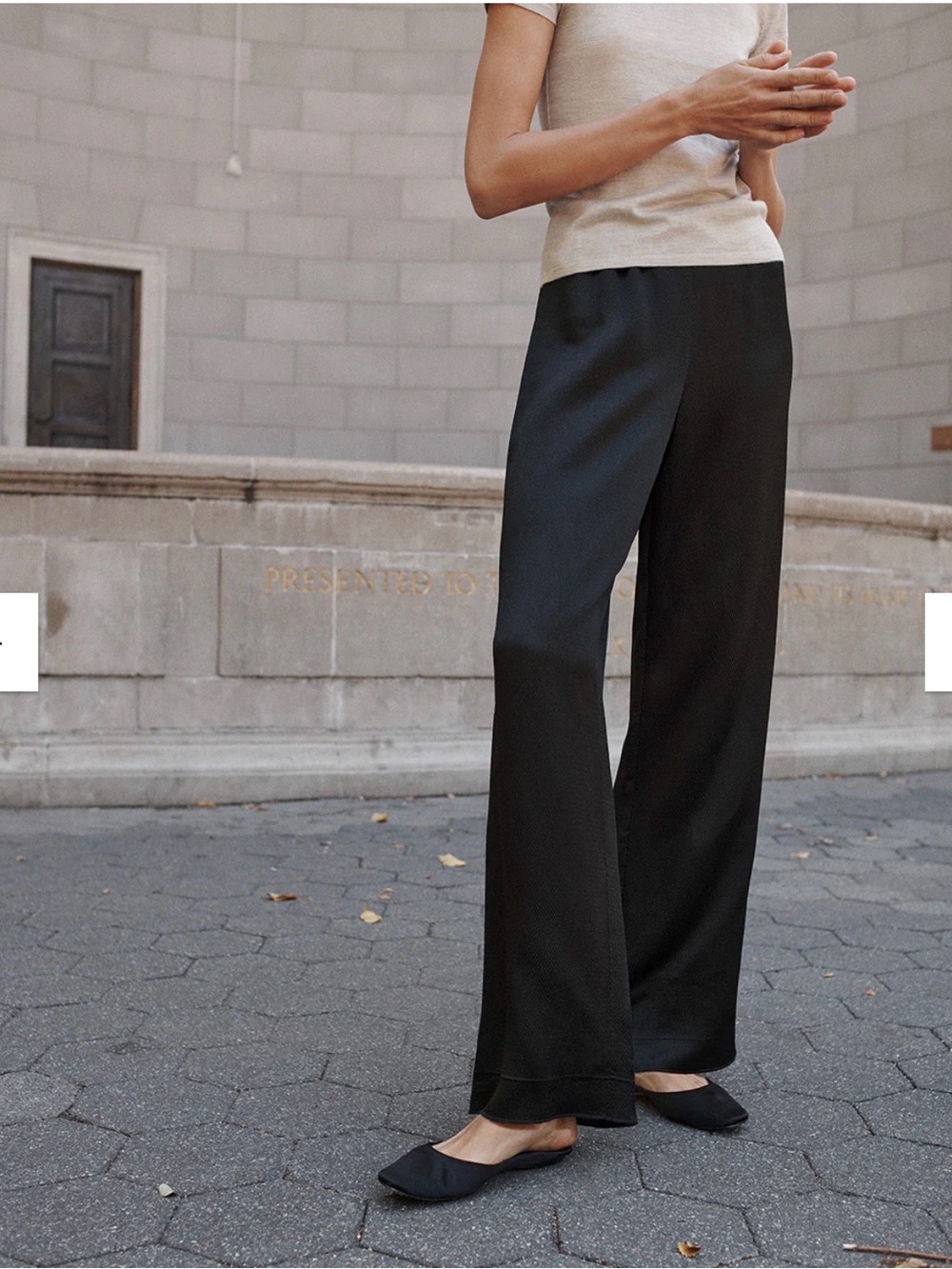 Attersee Black Satin Pants Sz L | Perfect Condition |